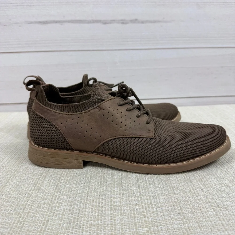 Steve Madden Brugby Mens Kids Brown Knit Dress‎ Shoes Size 6